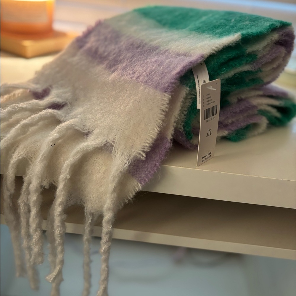 Anthropologie Maeve Pastel Striped Scarf